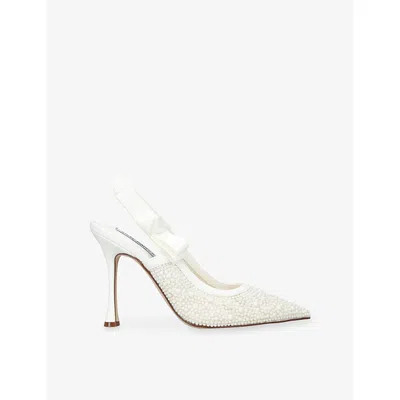 Steve Madden Womens White Brylie-p Mesh Slingbacks Eur 38/5 Uk