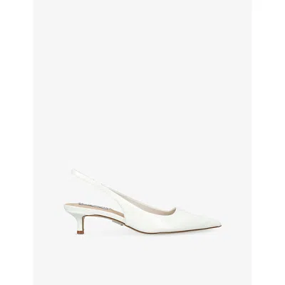 Steve Madden Womens White Kittie Faux-leather Pumps Eur 36 / 3 Uk