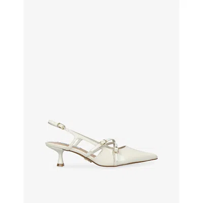 Steve Madden Womens White Lindale Faux-leather Courts Eur 37 / 4 Uk