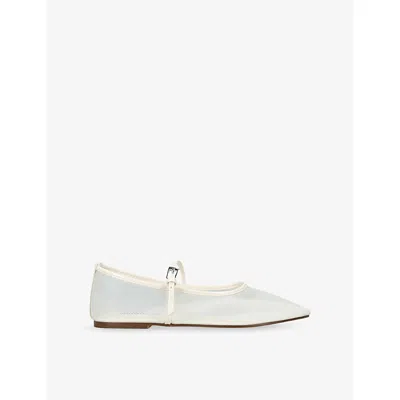 Steve Madden Womens White Mash Woven Ballet Flats Eur 37 / 4 Uk
