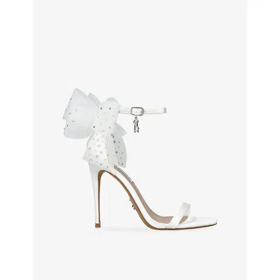 Steve Madden Womens White Nikole Satin Heels Eur 38/5 Uk