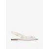 Steve Madden Womens White Olyvia-r Mesh Slingback Flats Eur 40 / 7 Uk In White
