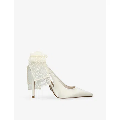 Steve Madden Womens White Teacup Satin Courts Eur 41 / 8 Uk