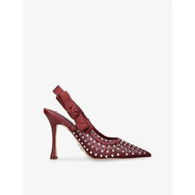 Steve Madden Womens Wine Brylie-r Mesh Slingback Courts Eur 39 / 6 Uk In Burgundy