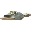 Steve Madden Womens Woven Slip On Slide Sandals In Blue