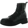 Shop Steve Madden Womens Zipper Man Made Combat & Lace-up Boots In Black