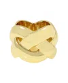 Steve Madden Woven Twist Band Ring In Gold