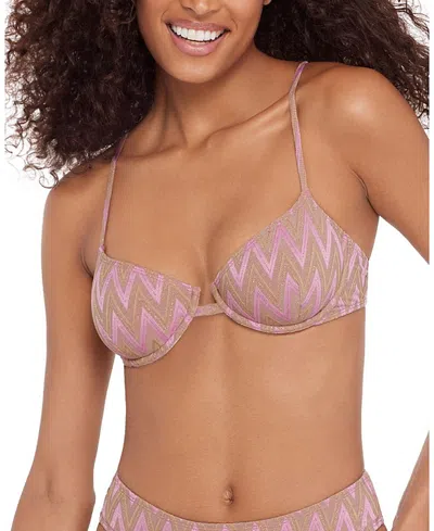 Steve Madden X-back Demi Underwire Top In Pink