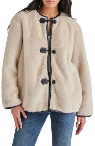 Steve Madden Yuna Faux Fur Jacket In Natural