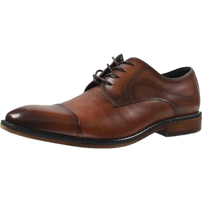 Steve Madden Zane Mens Leather Office Oxfords In Beige