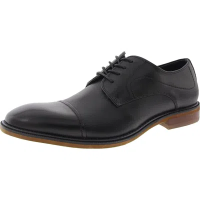 Steve Madden Zane Mens Leather Office Oxfords In Black
