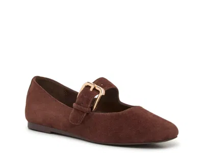 Steve Madden Zarah Mary Jane Flat In Brown