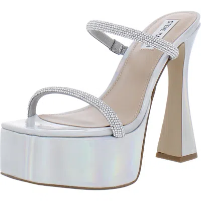 Steve Madden Zayne Womens Embellished Slip-on Platform Heels In Green