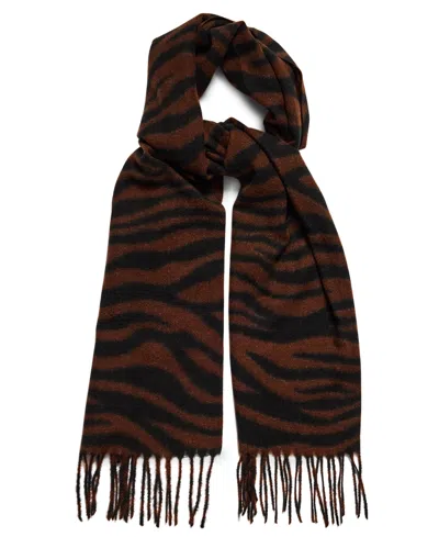 Steve Madden Zebra Print Midweight Scarf In Animal Print