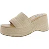 Steve Madden Zillion R Womens Padded Insole Woven Platform Sandals In Multi