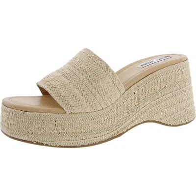 Steve Madden Zillion R Womens Padded Insole Woven Platform Sandals In Multi