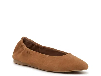 Steve Madden Zima Ballet Flat In Brown