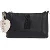 Steve Madden Zip Pouch Wristlet In Black