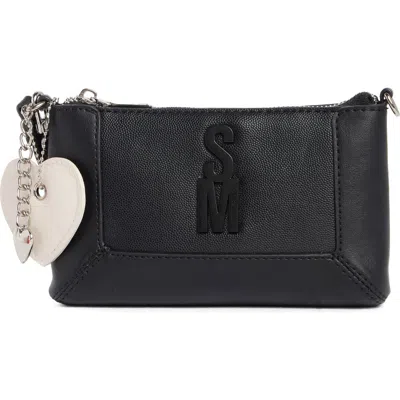 Steve Madden Zip Pouch Wristlet In Black