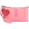 Steve Madden Zip Pouch Wristlet In Pink