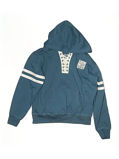 Pre-owned Steve Madden Kids' Zip Up Hoodie In Blue