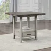 Steve Silver Abacus Drop Leaf Counter Table In Gray