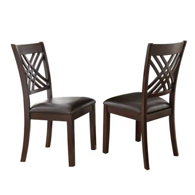 Steve Silver Adrian Side Chairs - Set Of 2 In Brown
