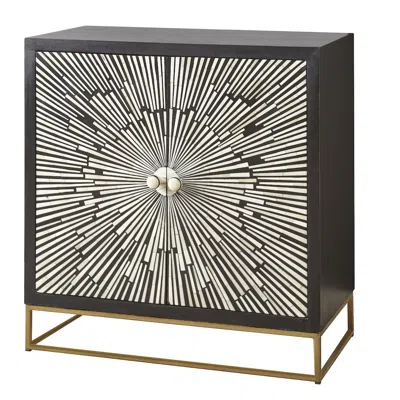 Steve Silver Amika 2 Door Sunburst Accent Cabinet In Brown