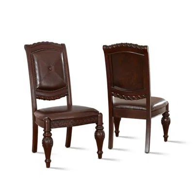 Steve Silver Antoinette Side Chairs - Set Of 2 In Brown