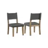 Steve Silver Aubrey Brown Side Chair, Set Of 2 In Gray