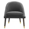 Steve Silver Avalon Velvet Accent Chair - Charcoal In Gray