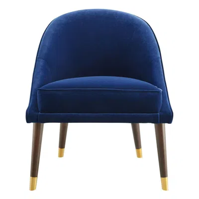 Steve Silver Avalon Velvet Accent Chair - Navy