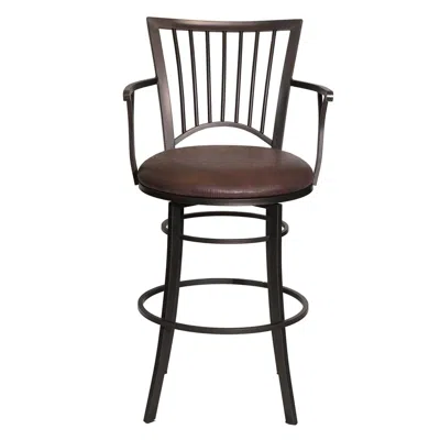 Steve Silver Bayview Swivel Barstool In Brown