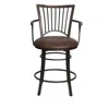 Steve Silver Bayview Swivel Counter Stool In Brown