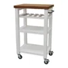 Steve Silver Belden Kitchen Cart - White In Multi