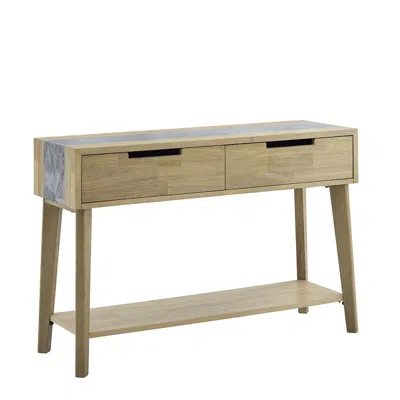 Steve Silver Calgary Gray Sintered Stone Sofa Table In Black