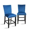 Steve Silver Camila Blue Velvet Counter Chair - Set Of 2