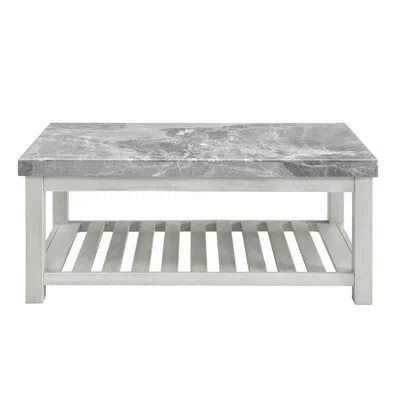Steve Silver Canova Gray Marble Top Cocktail Table