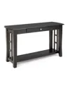 Steve Silver Cassidy 50" Wood Sofa Table In Ebony Finish