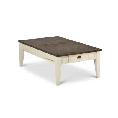 Steve Silver Cayla Cocktail Table Dark Oak/white