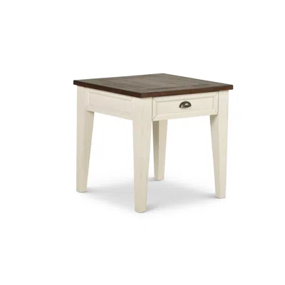 Steve Silver Cayla End Table Dark Oak/white In Brown