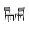 Steve Silver Colvin Black Cane Side Chair, Set Of 2 In Black