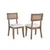 Steve Silver Colvin Brown Cane Side Chair, Set Of 2 In Brown