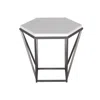 Steve Silver Corvus White Marble Top End Table
