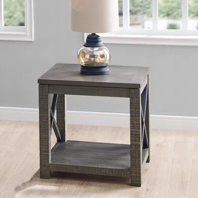 Steve Silver Dexter Square End Table In Gray