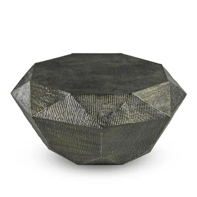 Steve Silver Donato Octagon Cocktail Table In Brass