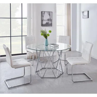 Steve Silver Escondido 5pc Dining Set - White