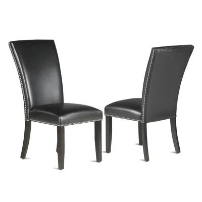 Steve Silver Finley Black Pu Side Chair