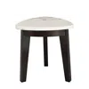Steve Silver Francis White Marble Top End Table