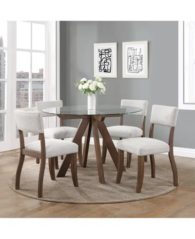 Steve Silver Gardley Dining 5-pc. Set (table & 4 Chairs), Created For Macy's In Brown